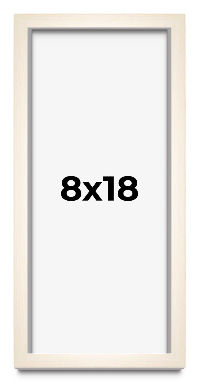 Panoramic Minimalist White Picture Frame - UV Acrylic, Foam Board Backing, Hanging Hardware